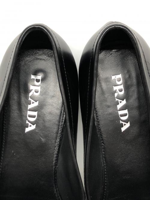 PRADA（プラダ）PRADA (プラダ) レザーローファー ブラック サイズ:SIZE 41の古着・服飾アイテム