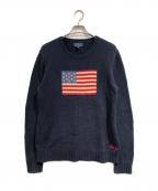 POLO RALPH LAURENポロ・ラルフローレン）の古着「星条旗ニット」｜ネイビー