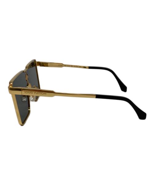 LOUIS VUITTON（ルイ ヴィトン）LOUIS VUITTON (ルイ ヴィトン) サングラス・サイクロン メタル ゴールド×ブラック サイズ:SIZE 69☐00-150の古着・服飾アイテム