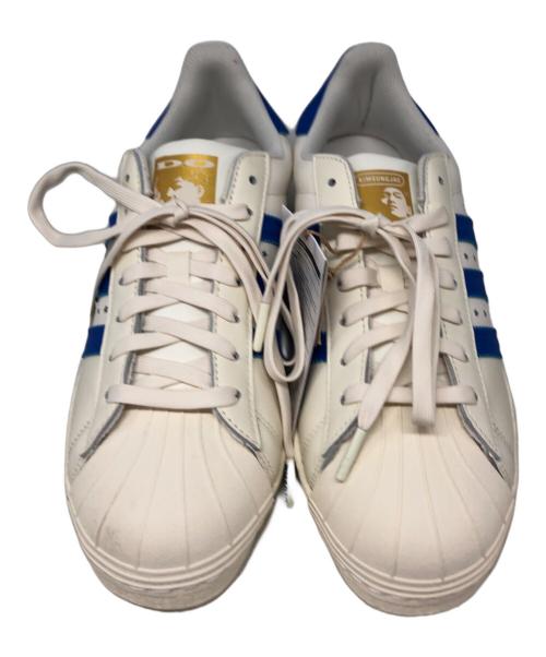 adidas（アディダス）adidas (アディダス) DEUX (デュ) DEUX SUPERSTAR 80S DEUX nir82 ローカットスニーカー ホワイト×ブルー サイズ:SIZE 27.5cmの古着・服飾アイテム