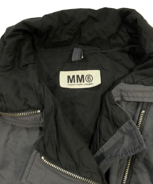 MM6 Maison Margiela（エムエムシックスメゾンマルジェラ）MM6 Maison Margiela (エムエムシックスメゾンマルジェラ) スタンドカラー中綿コート ロング グレー サイズ:SIZE 38の古着・服飾アイテム