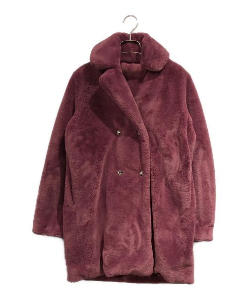 Hysteric Glamour（ヒステリックグラマー）Hysteric Glamour (ヒステリックグラマー) フェイクファー 4ツ釦チェスターコート パープル サイズ:SIZE Freeの古着・服飾アイテム