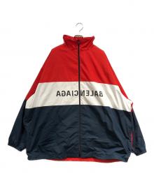 BALENCIAGA（バレンシアガ）の古着「反転ロゴプリントトラックジャケット」｜レッド