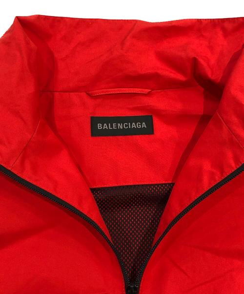 BALENCIAGA（バレンシアガ）BALENCIAGA (バレンシアガ) 反転ロゴプリントトラックジャケット レッド サイズ:SIZE XLの古着・服飾アイテム