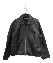 FREAK'S STORE（フリークスストア）の古着「カーフ レザー ミニマル シングル ライダース」｜ブラック
