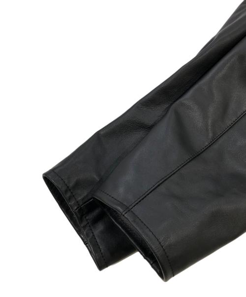 FREAK'S STORE（フリークスストア）FREAK'S STORE (フリークスストア) カーフ レザー ミニマル シングル ライダース ブラック サイズ:SIZE Mの古着・服飾アイテム