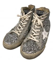 GOLDEN GOOSE（ゴールデングース）の古着「グリッターハイカットスニーカー」｜シルバー