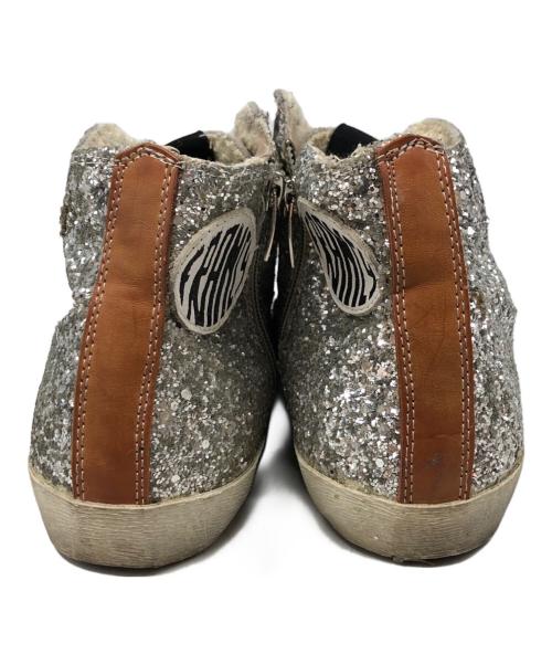 GOLDEN GOOSE（ゴールデングース）GOLDEN GOOSE (ゴールデングース) グリッターハイカットスニーカー シルバー サイズ:SIZE 25cmの古着・服飾アイテム