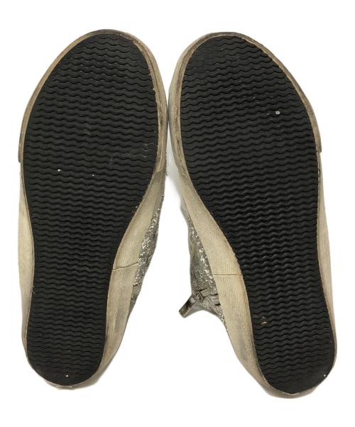 GOLDEN GOOSE（ゴールデングース）GOLDEN GOOSE (ゴールデングース) グリッターハイカットスニーカー シルバー サイズ:SIZE 25cmの古着・服飾アイテム