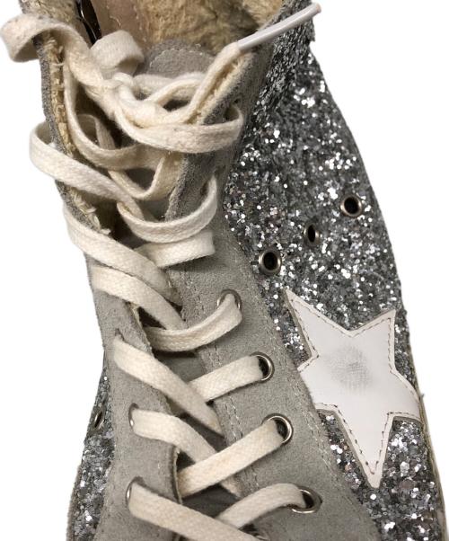 GOLDEN GOOSE（ゴールデングース）GOLDEN GOOSE (ゴールデングース) グリッターハイカットスニーカー シルバー サイズ:SIZE 25cmの古着・服飾アイテム
