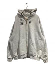 CarHartt（カーハート）の古着「フルジップスウェットパーカー」｜ライトグレー