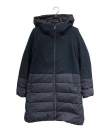 HERNO（ヘルノ）の古着「ウール切替 ダウンコート」｜ネイビー
