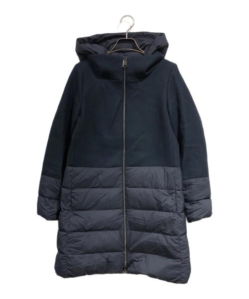 HERNO（ヘルノ）HERNO (ヘルノ) ウール切替 ダウンコート ネイビー サイズ:SIZE 40の古着・服飾アイテム