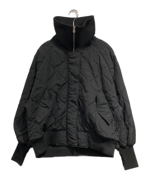 kha:ki（カーキ）kha:ki (カーキ) リタリー キルト ジップアップ ジャケット ブラック サイズ:SIZE 1の古着・服飾アイテム