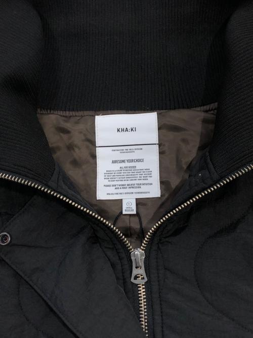 kha:ki（カーキ）kha:ki (カーキ) リタリー キルト ジップアップ ジャケット ブラック サイズ:SIZE 1の古着・服飾アイテム