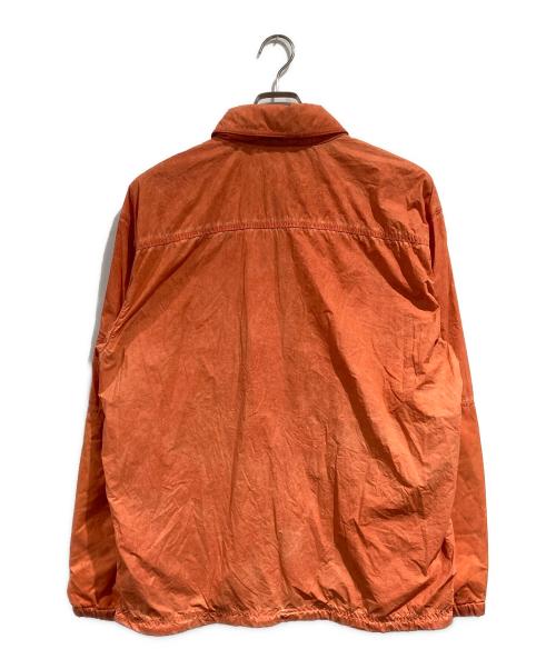 STONE ISLAND（ストーンアイランド）STONE ISLAND (ストーンアイランド) Uneven Pigment Dyed Nylon Smerigliato + Nylon Canvas Overshirt オレンジ サイズ:SIZE Lの古着・服飾アイテム