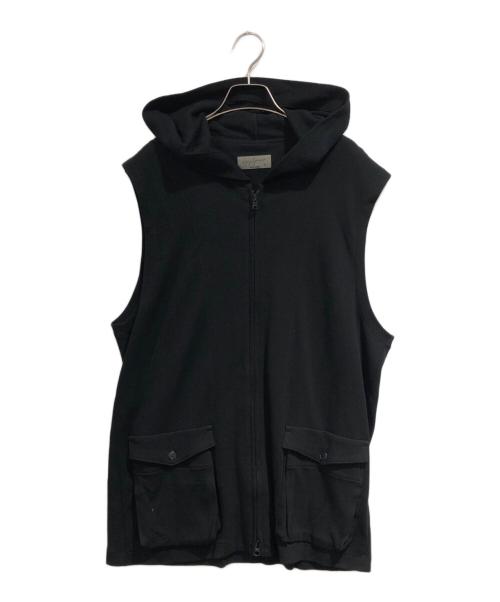 Yohji Yamamoto pour homme（ヨウジヤマモト プールオム）Yohji Yamamoto pour homme (ヨウジヤマモト プールオム) ジップアップフーディベスト ブラック サイズ:SIZE 3の古着・服飾アイテム