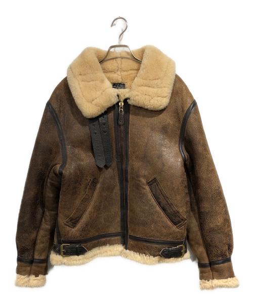 AVIREX（アヴィレックス）AVIREX (アヴィレックス) B-3 ムートンジャケット ブラウン×ベージュ サイズ:SIZE 38の古着・服飾アイテム