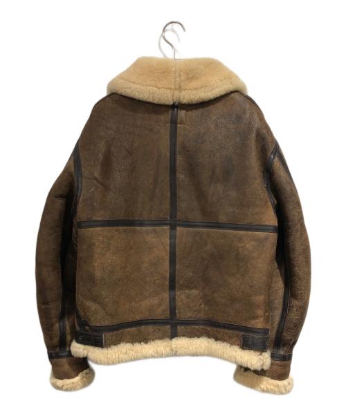 AVIREX（アヴィレックス）AVIREX (アヴィレックス) B-3 ムートンジャケット ブラウン×ベージュ サイズ:SIZE 38の古着・服飾アイテム