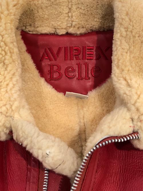 AVIREX Belle（アヴィレックス ベル）AVIREX Belle (アヴィレックス ベル) ムートンジャケット レッド サイズ:SIZE Mの古着・服飾アイテム