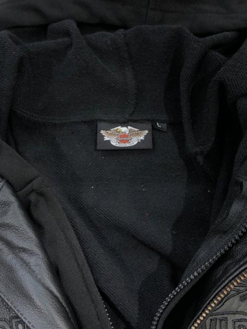 HARLEY-DAVIDSON（ハーレーダビッドソン）HARLEY-DAVIDSON (ハーレーダビッドソン) ライダースジャケット ブラック サイズ:SIZE Lの古着・服飾アイテム