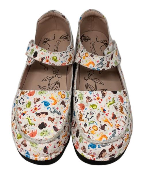 estacion（エスタシオン）ESTACION (エスタシオン) アニマル柄レザーストラップシューズ マルチカラー サイズ:SIZE 24.5cmの古着・服飾アイテム