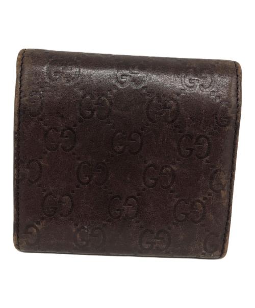 GUCCI（グッチ）GUCCI (グッチ) プリンシー 2つ折り財布 ブラウンの古着・服飾アイテム