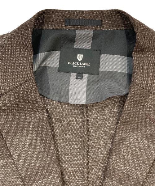 BLACK LABEL CRESTBRIDGE（ブラックレーベル クレストブリッジ）BLACK LABEL CRESTBRIDGE (ブラックレーベル クレストブリッジ) シャドークレストブリッジチェックカラミJKTセットアップ ブラウン サイズ:SIZE 3L　パンツLLの古着・服飾アイテム
