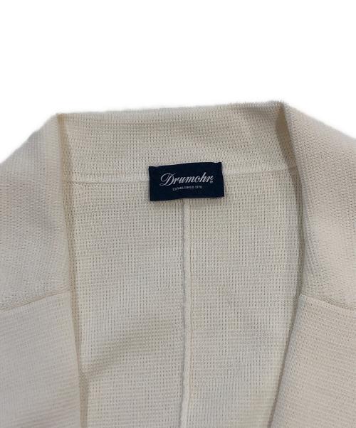 Drumohr（ドルモア）Drumohr (ドルモア) コットンミラノリブ 2Bニットジャケット ホワイト サイズ:SIZE 50の古着・服飾アイテム