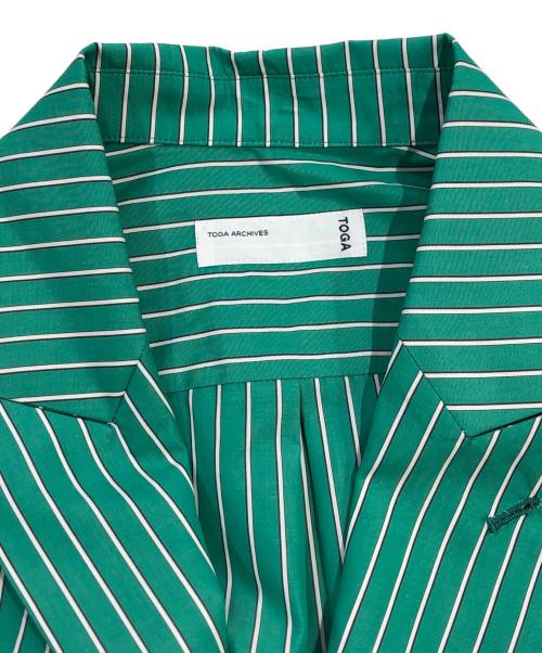 TOGA ARCHIVES（トーガアーカイブス）TOGA ARCHIVES (トーガアーカイブス) Lapel shirt / ラペルシャツ グリーン サイズ:SIZE 40の古着・服飾アイテム