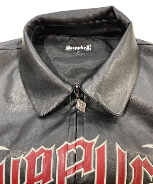 SUPPLIER（サプライヤー）SUPPLIER (サプライヤー) STUDDED FAUX LEATHER JACKET ブラック サイズ:SIZE Mの古着・服飾アイテム