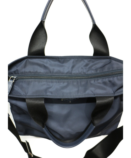 PRADA（プラダ）PRADA (プラダ) 2WAYショルダーバッグ ネイビー 1BG867の古着・服飾アイテム