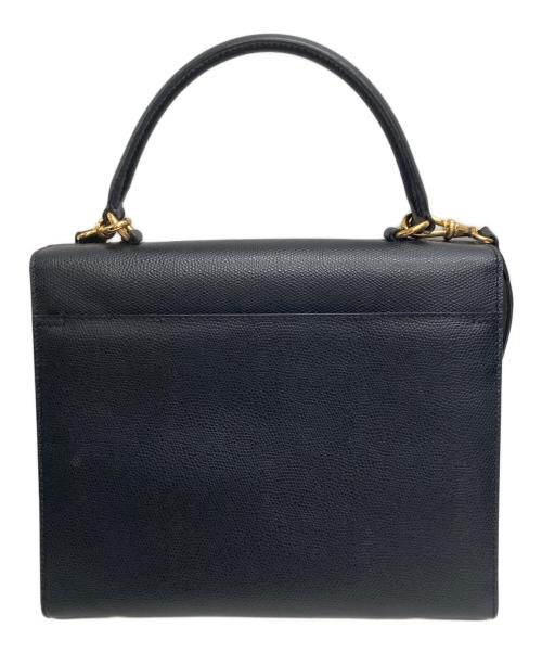 CELINE（セリーヌ）CELINE (セリーヌ) ロゴプレートターンロックハンドバッグ ブラックの古着・服飾アイテム