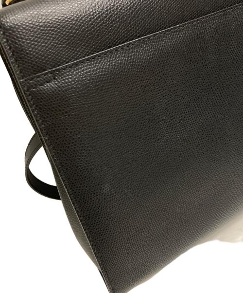 CELINE（セリーヌ）CELINE (セリーヌ) ロゴプレートターンロックハンドバッグ ブラックの古着・服飾アイテム