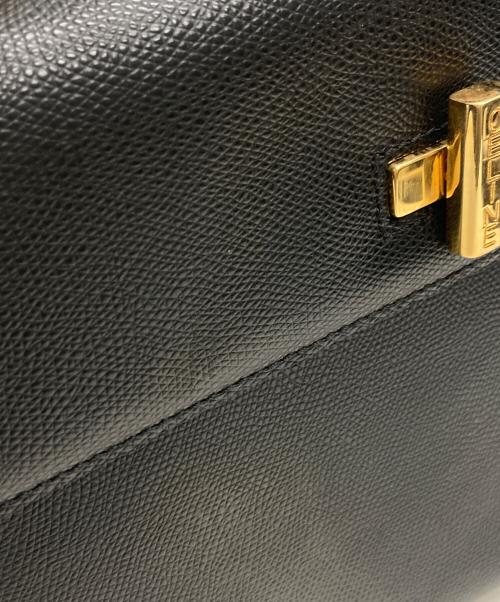 CELINE（セリーヌ）CELINE (セリーヌ) ロゴプレートターンロックハンドバッグ ブラックの古着・服飾アイテム