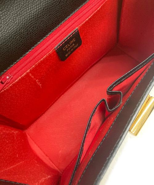 CELINE（セリーヌ）CELINE (セリーヌ) ロゴプレートターンロックハンドバッグ ブラックの古着・服飾アイテム