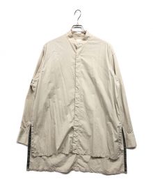SUBLATIONS（サブレーションズ）の古着「BAND COLLAR SHIRT/バンドカラーシャツ」｜カーキ