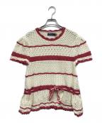 POLO RALPH LAURENポロ・ラルフローレン）の古着「ショートスリーブニットトップ」｜ホワイト