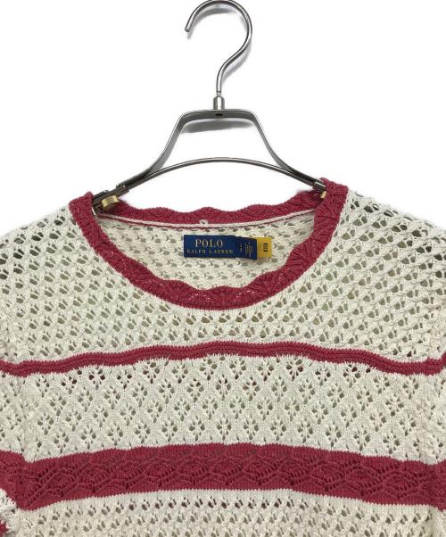 POLO RALPH LAUREN（ポロ・ラルフローレン）POLO RALPH LAUREN (ポロ・ラルフローレン) ショートスリーブニットトップ ホワイト サイズ:Sの古着・服飾アイテム
