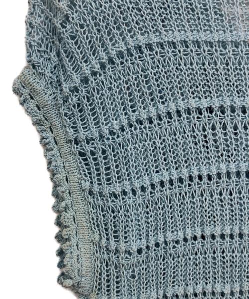 TOKUKO1erVOL（トクコプルミエヴォル）TOKUKO1erVOL (トクコプルミエヴォル) フラワーレースワンピース ブルー サイズ:9の古着・服飾アイテム