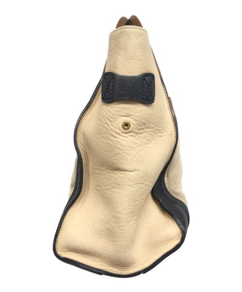 CELINE（セリーヌ）CELINE (セリーヌ) ラゲージミニショッパートリコロール ベージュ×ブラウン×ブラックの古着・服飾アイテム