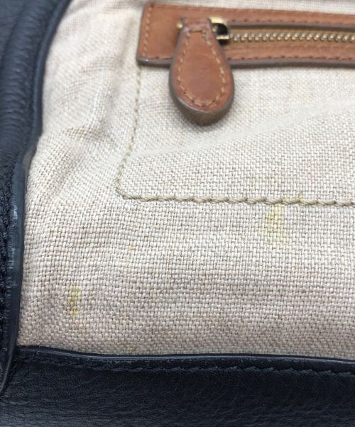 CELINE（セリーヌ）CELINE (セリーヌ) ラゲージミニショッパートリコロール ベージュ×ブラウン×ブラックの古着・服飾アイテム