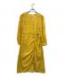 TED BAKER（テッドベーカー）の古着「CBN RUCHED BURNOUT DRESS/シービーエヌ　ルーシュド　バーンアウト　ドレス」｜イエロー