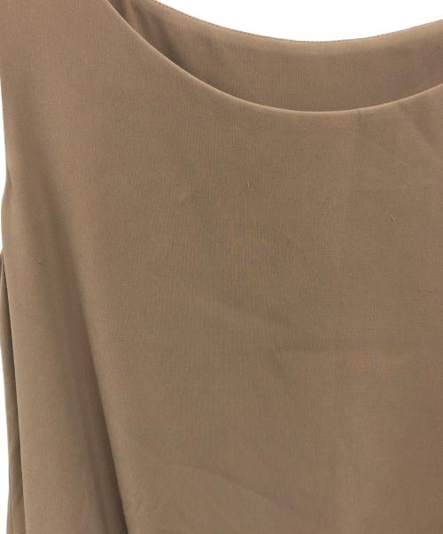 FOXEY NEWYORK（フォクシーニューヨーク）FOXEY NEWYORK (フォクシーニューヨーク) ノースリーブミニ丈ワンピース ベージュ サイズ:40の古着・服飾アイテム