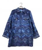 LEONARDレオナール）の古着「総柄リネンシルクトッパーシャツ」｜ネイビー