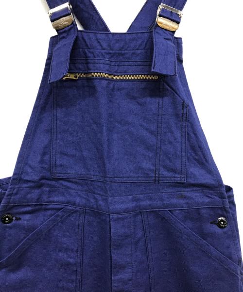LE MONT ST MICHEL（ル・モンサンミッシェル）LE MONT ST MICHEL (ル・モンサンミッシェル) コットンツイルオーバーオール ネイビー サイズ:42の古着・服飾アイテム