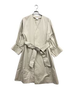 中古・古着通販】ELIN (エリン) ノーカラーコート ベージュ サイズ:36 