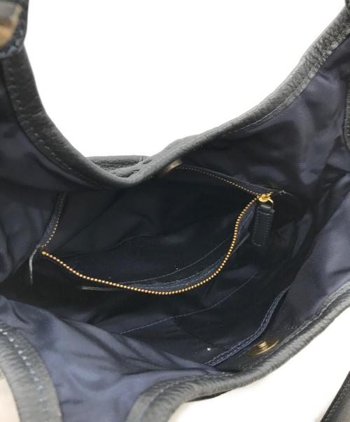 Felisi（フェリージ）Felisi (フェリージ) レザーハンドバッグ ネイビーの古着・服飾アイテム