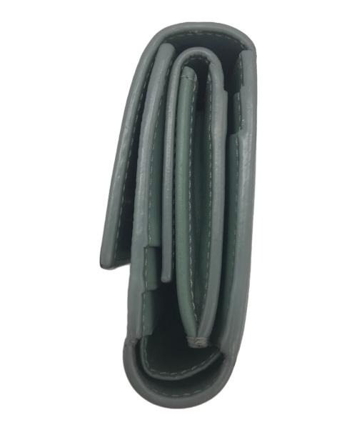 CELINE（セリーヌ）CELINE (セリーヌ) スモールトリフォールドウォレット グリーンの古着・服飾アイテム