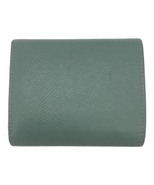 CELINE（セリーヌ）CELINE (セリーヌ) スモールトリフォールドウォレット グリーンの古着・服飾アイテム